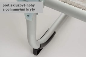 Záhradné skladacie ležadlo s vankúšom - sivé