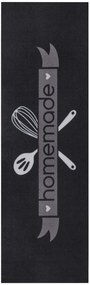 Hanse Home, Koberec behúň Cook & Clean 105732 Black White Grey, 50x150, čierna, kuchyňa