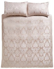 Béžové damaškové obliečky na dvojlôžko 200x200 cm Damask Jacquard – Catherine Lansfield