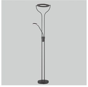 Čierna LED stmievateľná stojacia lampa (výška 180 cm) Davos – Fischer &amp; Honsel