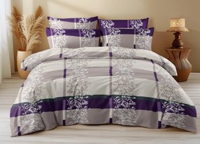 Bavlnené obliečky DELUXE fialové Rozmer obliečky: 2 ks 70 x 90 cm | 200 x 220 cm