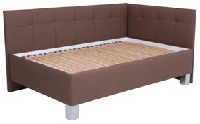 Čalúnená posteľ s úložným priestorom bez matraca MARIA PETITE 120x200 cm hnedá