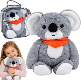 LEAN Toys Medvedík Koala – plyšová terapeutická hračka s váhou 1,3 kg, sivá, 35 cm