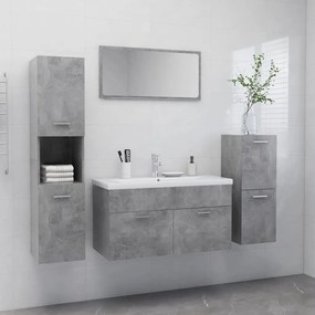 Súprava kúpeľňového nábytku betónová sivá drevotrieska 3071112