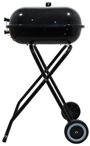 Prenosný gril na drevené uhlie čierna