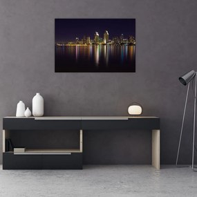 Obraz nočného mesta (90x60 cm)