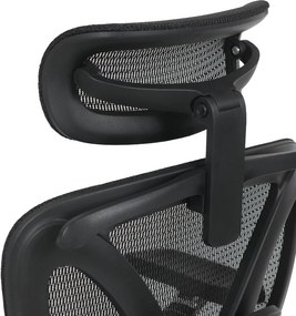 Kancelárska ergonomická stolička PORTE — sieťovina, čierna