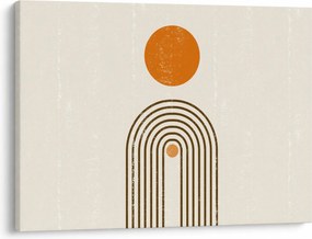 Obraz - Hnedé oblúky (70x50 cm)