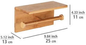 Nástenný bambusový držiak na toaletný papier Duo Bambusa – Wenko