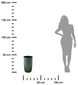 Kvetináč STRIPPED ECO III 25 cm zelený