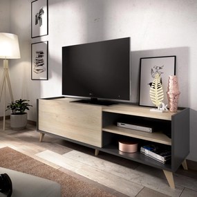 Dizajnový televízny stolík Ness graphite