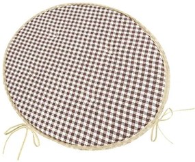 Bellatex Sedák Berta okrúhly hladký Kocka hnedá, priemer 40 cm