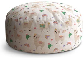 Taburet Circle roztomilé lamy, farebná