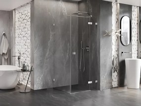Mexen Lunar T, výklopný sprchový kút pravý 120 x 120 cm, 8mm číre sklo, chrómový profil, 834T-120-120-01-00-P