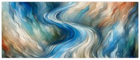 Obraz - Abstraktný prúd (120x50 cm)