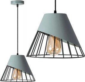 Toolight Toolight, stropné závesné svietidlo 1xE27, APP229-1CP, šedá-čierna, OSW-00887