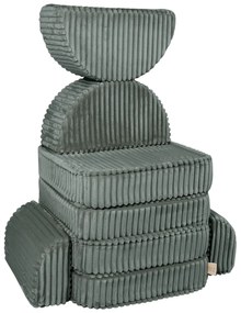 MeowBaby® Churros detská pohovka Max, Pine Forest Green