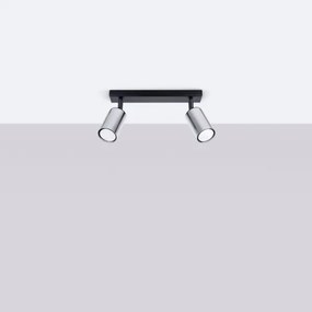 Sollux SL.1367 - Bodové svietidlo WINX 2xGU10/10W/230V čierna/chróm