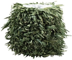 Zelený třásňovitý kvetináč z kukuričných listov - 38 * 20 * 35cm