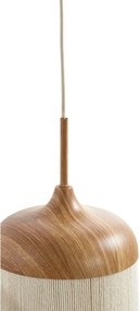 Závesné svietidlo v prírodnej farbe s textilným tienidlom Dania – Light &amp; Living