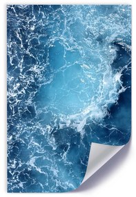 Gario Plagát Modré morské vlny Farba rámu: Bez rámu, Veľkosť: 20 x 30 cm