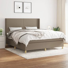 Posteľný rám boxspring s matracom sivohned 160x200 cm látka 3131845