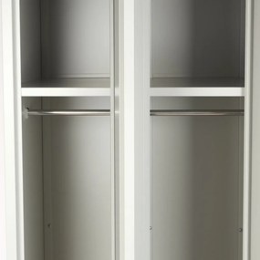Kovová šatníková skrinka s lavičkou, 60 x 85 x 185 cm, sokel, cylindrický zámok, svetlo sivá - ral 7035