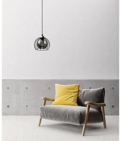 Luster na lanku SOLO BLACK 1xE27/60W230V čierna/zlatá