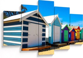 Obraz - Pláž Brighton, Melbourne, Austrália (150x105 cm)