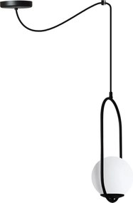 Závesné svietidlo Florence Spider, 1x biele sklenené tienidlo, b, U