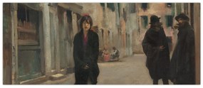 Obraz - John Singer Sargent, Street in Venice, reprodukcia (120x50 cm)