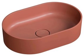 OMNIRES OVOUNTE - Umyvadlo OVO 55x36 cm dolomit/matná terakota