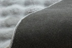 Koberec BUBBLE strieborný 21 štrukturálny 3D, kruh