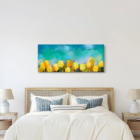 Obraz žltých tulipánov (120x50 cm)