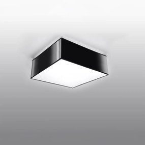Stropné svietidlo Horus, 1x čierne plastové tienidlo, (biely plast), (25 cm)