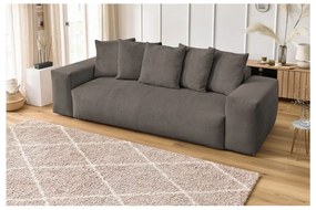 Sivo-hnedá menčestrová pohovka 280 cm Voltaire – Bobochic Paris