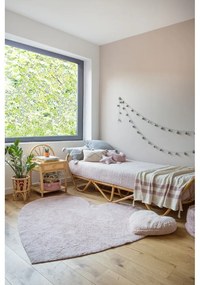 Ružový prateľný ručne tkaný bavlnený detský koberec 160x180 cm Puffy Love – Lorena Canals