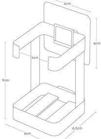 Biely kovový držiak zariadenia starostlivosti o pleť Film Hook – YAMAZAKI