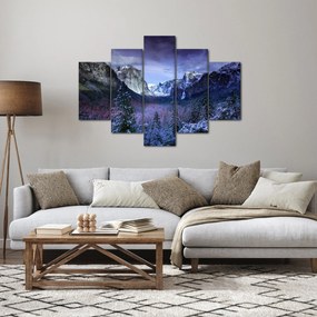 Obraz zimnej horskej krajiny (150x105 cm)