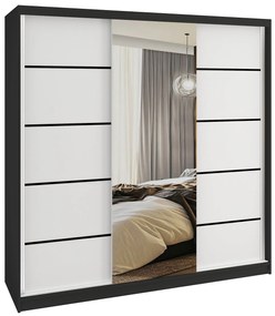 Šatníková skriňa SERENITY 200 cm biely mat MT SERENITY SZP5/0/B/W/0/HIAL