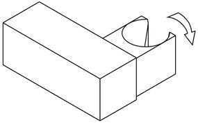 Deante Deante, hranatý bodový držiak ručnej sprchovej hlavice z mosadze, čierna, ANS_N21U