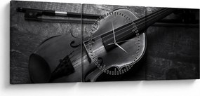 Obraz - Viola (s hodinami) (90x30 cm)
