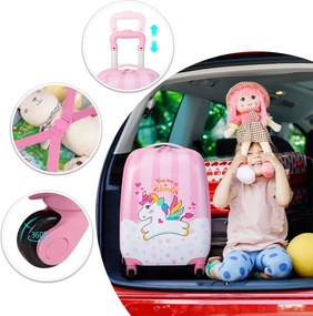 Sada ťahaného kufra a batohu pre deti, jednorožec