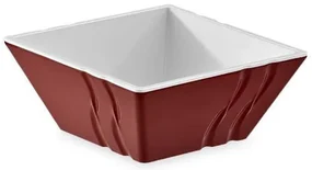 KULSAN LUXOR MISKA 13,8CMX13,8CM SADA 4KS ČERVENOBIELA