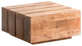 furniture-nabytek.cz - Masívny konferenčný stolík Dakota z mangového dreva, lakovaný, hnedý – 70×70×35 cm