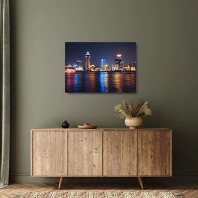 Sklenený obraz - Reflekce noci (70x50 cm)
