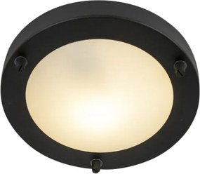 Moderné stropné svietidlo čierne 18 cm IP44 - Yuma