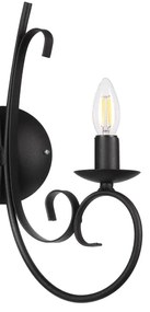 ONLI - Nástenné svietidlo POMPEI 2xE14/6W/230V čierna