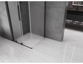 Mexen Velar L, sprchový kút s posuvnými dverami 120 x 120 cm, 8mm sklo námraza, čierna matná, 871-120-120-33-70