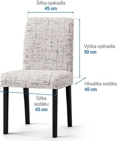 Bielastické poťahy VITTORIA smotanová stoličky s operadlom 2 ks (45 x 45 x 50 cm)